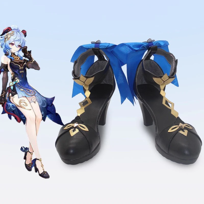 

Genshin Impact Ganyu Cosplay Boots Comic Anime Halloween Party Game Cosplay Shoes for Men Women Prop