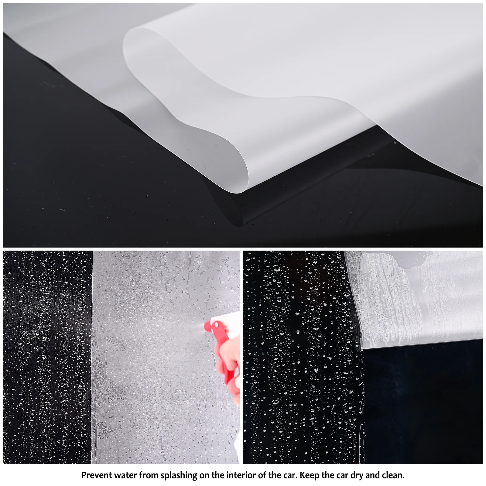 FOSHIO 2pcs/Set Waterproof Cover Guards For Car Door Panel Window Film Tinting Glass Cleaning Protector Edge Tucking Gasket Pads