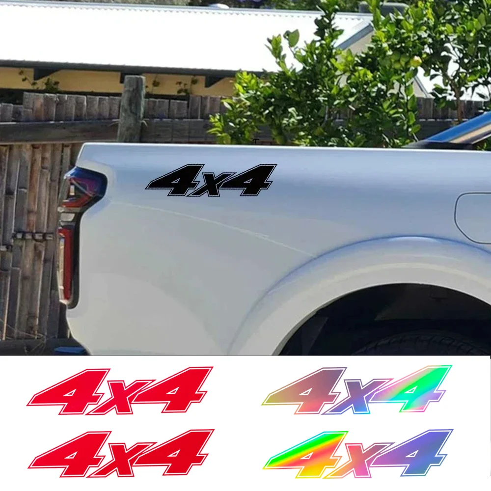 Autoaufkleber, 2 Stück, Türseitenaufkleber, Pickup-Hecktür-Dekoration, 4x4-Vinylmembranabdeckung, PVC, wasserdicht und Sonnenschutz, Zubehör