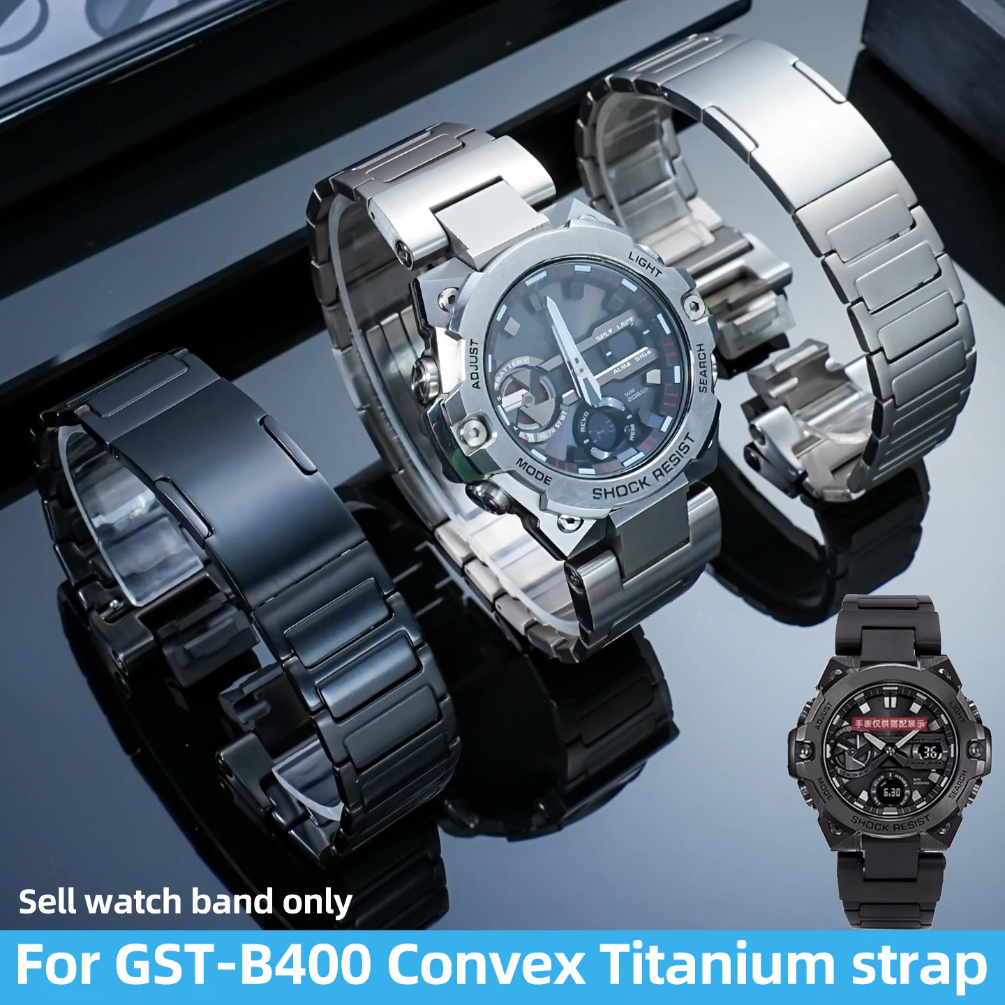 titanium-alloy-watch-strap-for-casio-g-shock-gst-b400-series-convex-metal-watchband-men-modified-wristband-bracelet-accessories