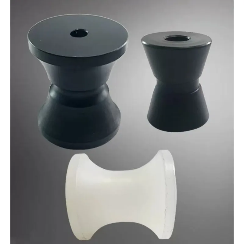 Nylon Black White Roller U-slot Pulley, Anchor Bracket Anchor Ship Accessories, Yacht Fishing Boat Speedboat