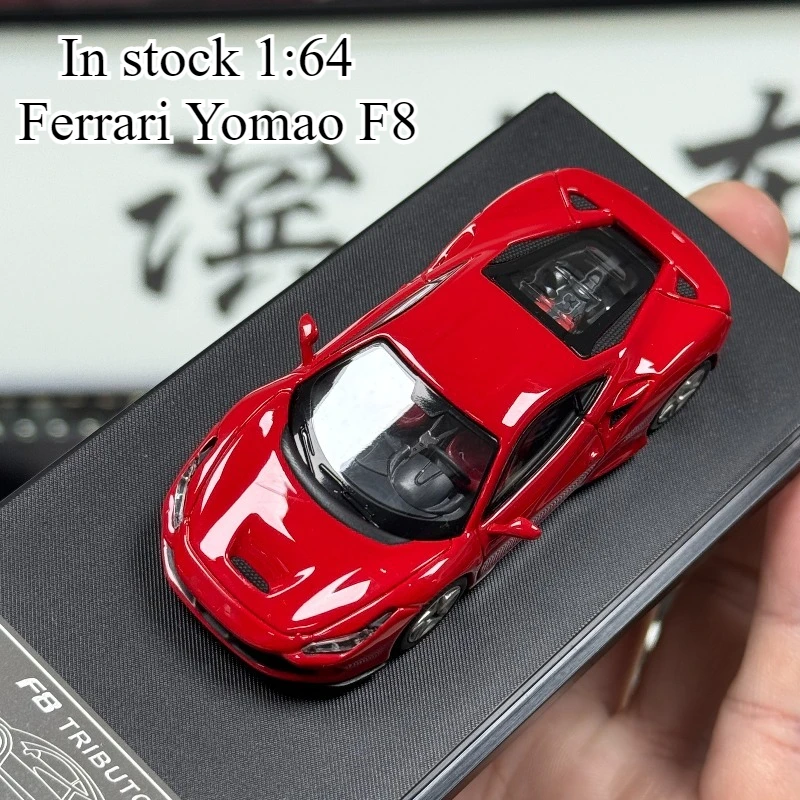 In stock 1:64 Jump Horse F8 alloy simulation car model, boy toy gift, room collection statue