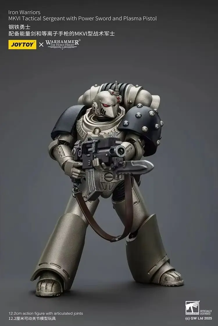 

JOYTOY Iron Warriors MKVI Tactical Sergeant With Power Sword And Plasma Pistol Warhammer "The Horus Heresy" Doll Action Figure
