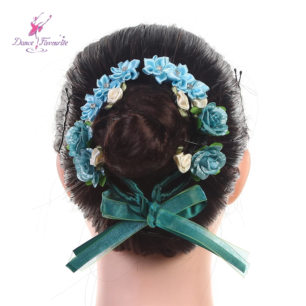 HB009 Green & Blue Ballet Headdress Hair Accessories Girls Ballerina Headwear La Fille Mal Ggardee Viriation Headpiece