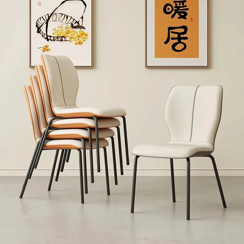 

Nordic Luxury Black Gold Leather Dining Room Set Modern Home and Restaurant Hotel Chairs