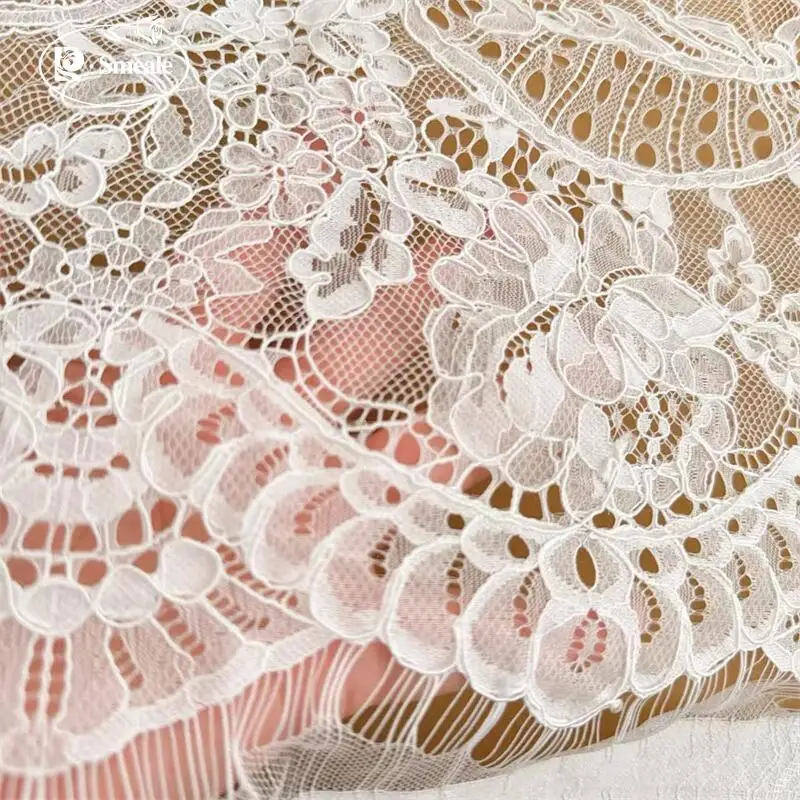 

3Meter. Handmade border embroidery lace fabric Used for bridal wedding dresses sewing supplies