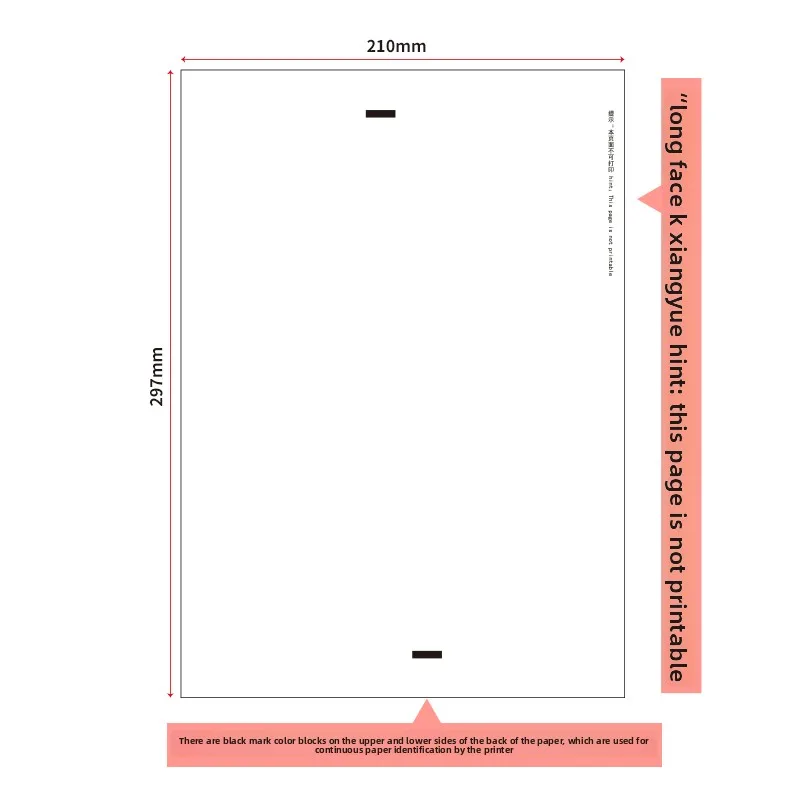 1-200 pezzi di carta termica A4 per stampa termica 210x297mm, adatta per mini stampanti A4