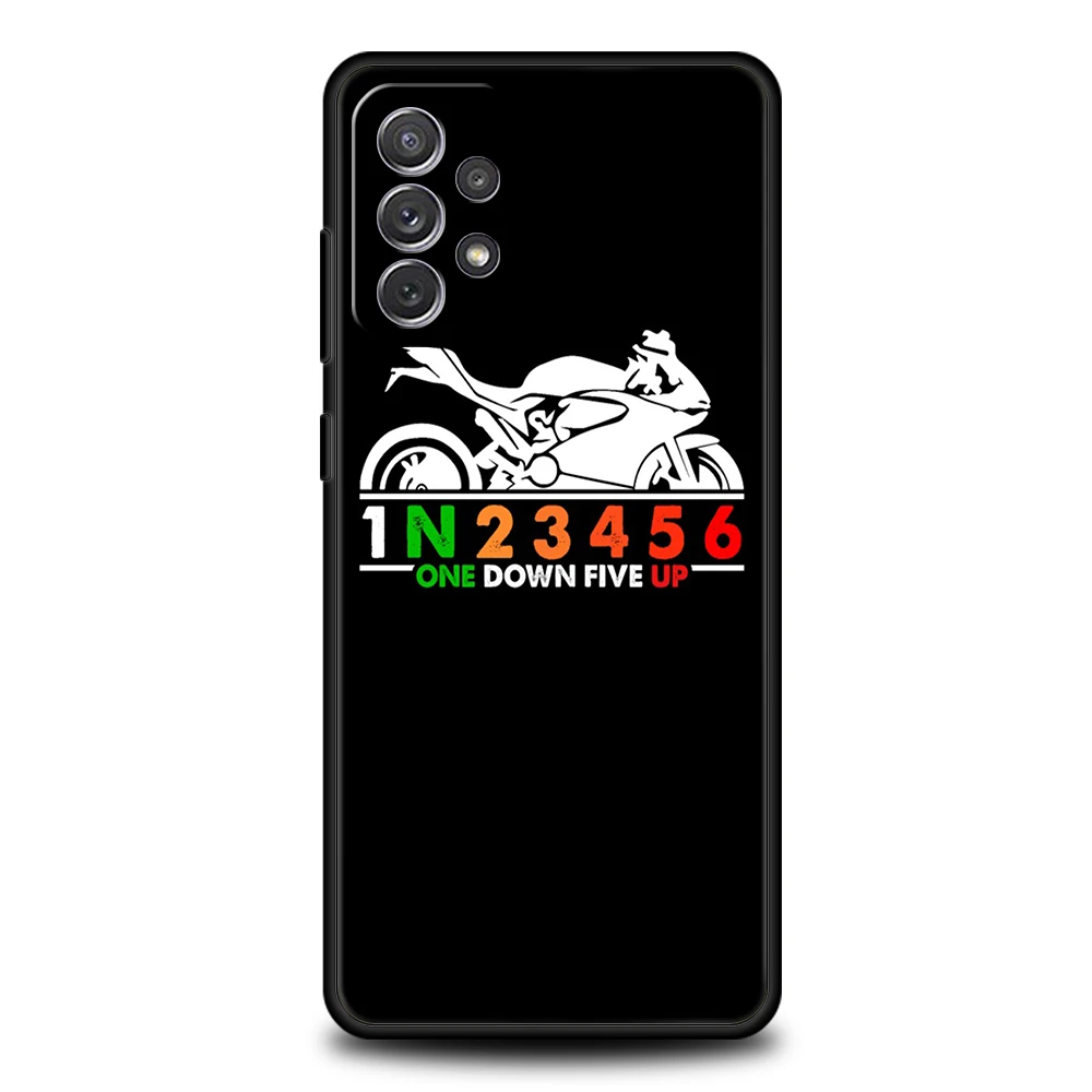 1N23456 Motorcycle Phone Case for Samsung Galaxy A14 A54 A34 A51 A71 A72 A73 A32 A52 A52S A01 A11 A21S A31 A41 5G Soft Shell TPU