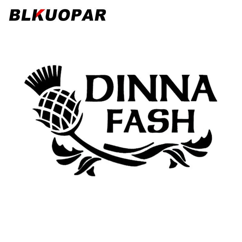 BLKUOPAR For Dinna Fash Humorous Car Stickers Vinyl Car Wrap Waterproof Decal Die-cut Personality Surfboard Cartoon Decoration