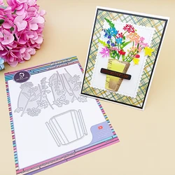 Alinacutle Metal Cutting Die Cut Wild Flower Spring Vase Scrapbook Paper Craft Album Handmade Card Template Die Cutting