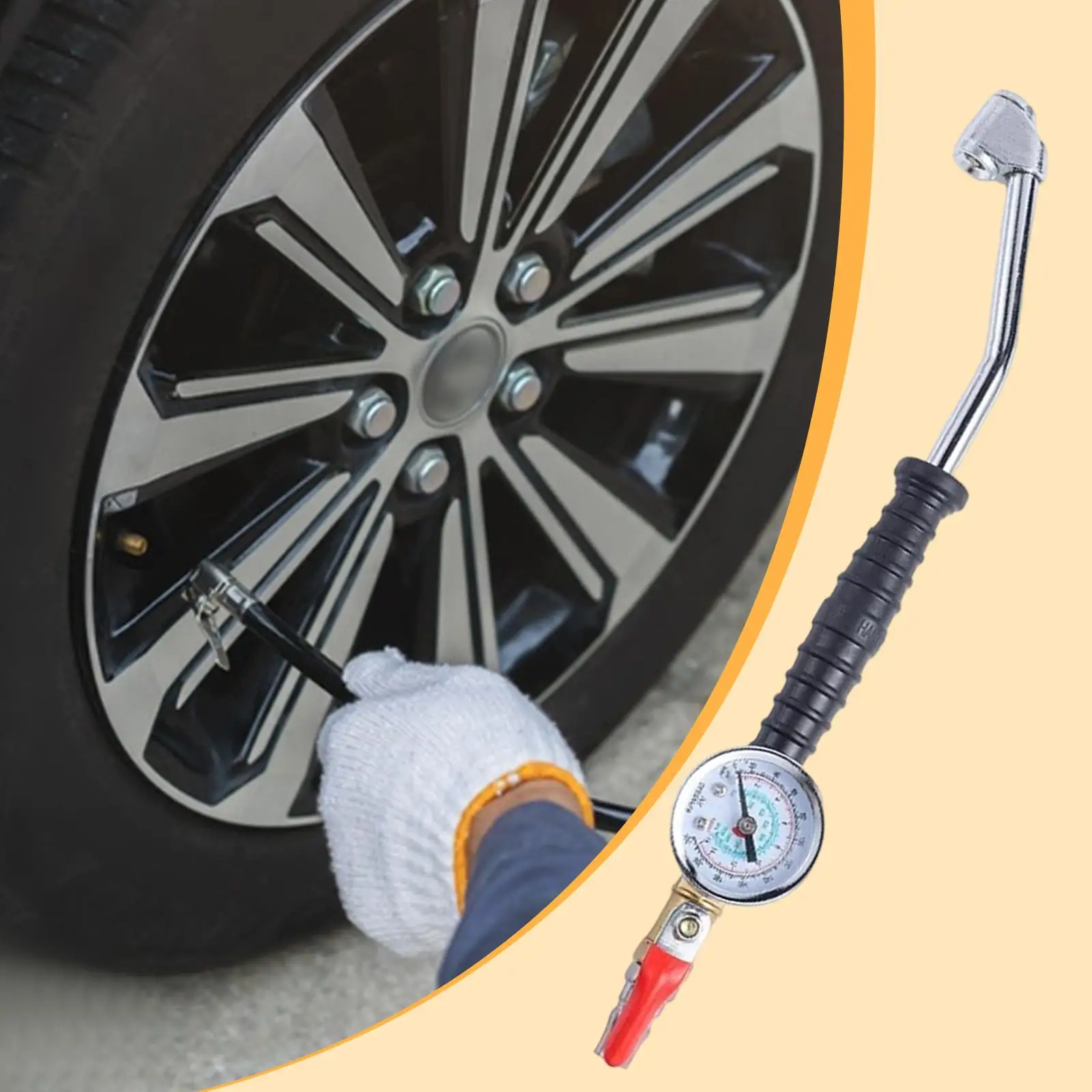 

Air Tyre Pressure Inflator Gauge Tire Inflation Adapter for Car