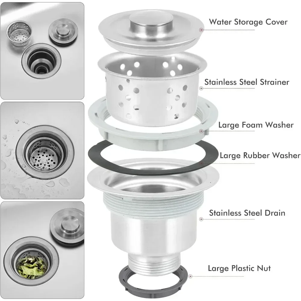 

Hot-selling35 Outdoor Grill Cart with Sink, Outdoor Kitchen Sink Station with Hose Hook Up, Free Standing Sink with Wheels, 304