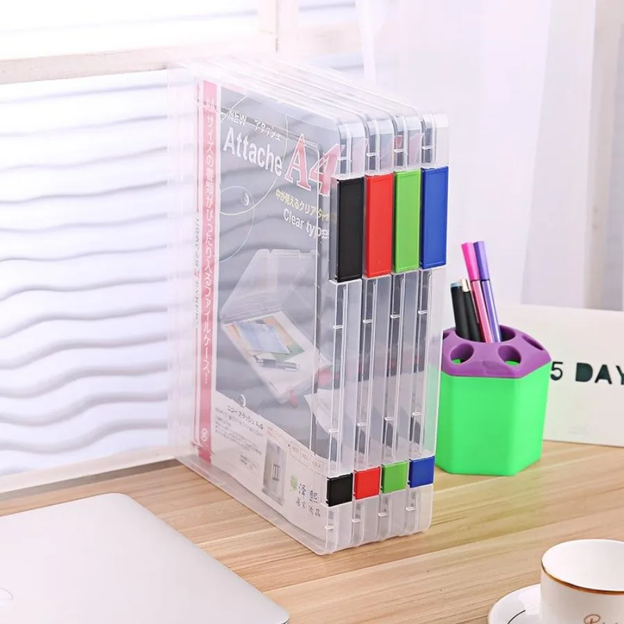

Portable Folder Plastic A4 Document Storage Box Sorting and Organizing Document Storage Box