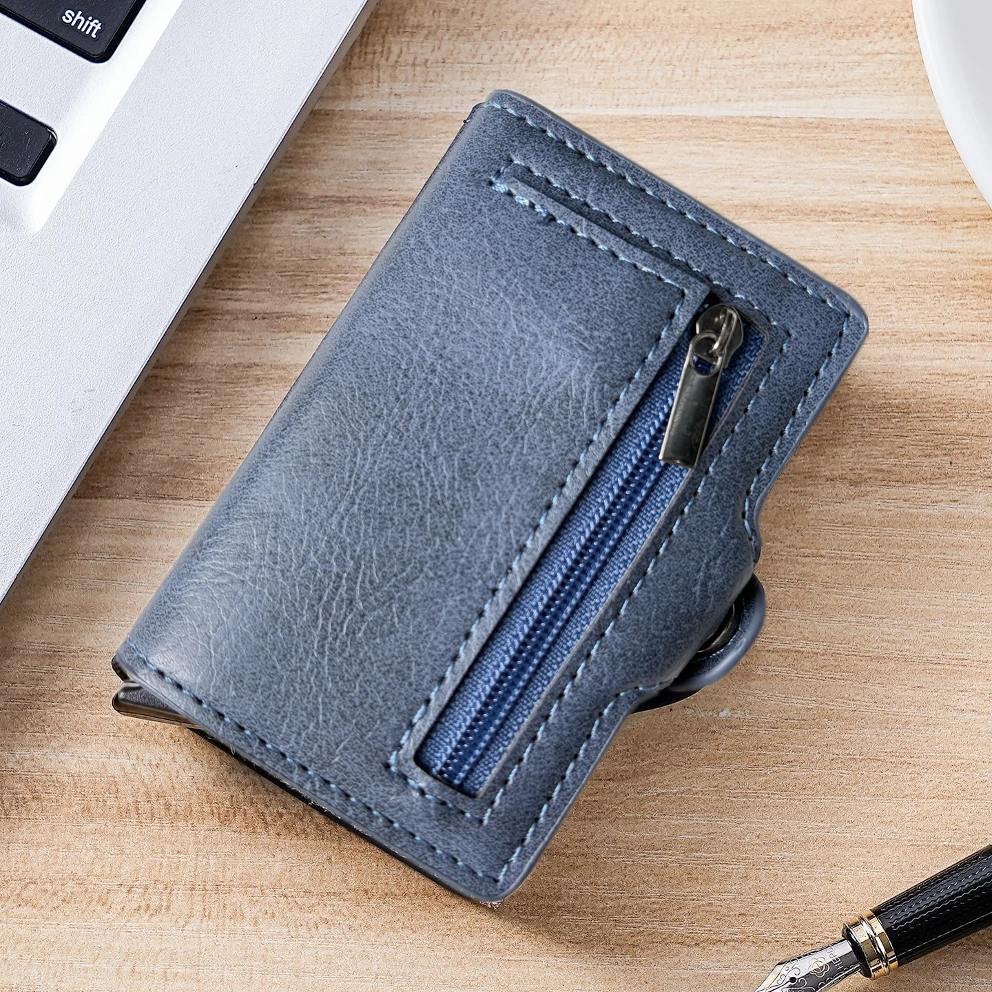 Herren Slim Wallet RFID-geschützte Geldbörse Kartenhalter – Detail 9