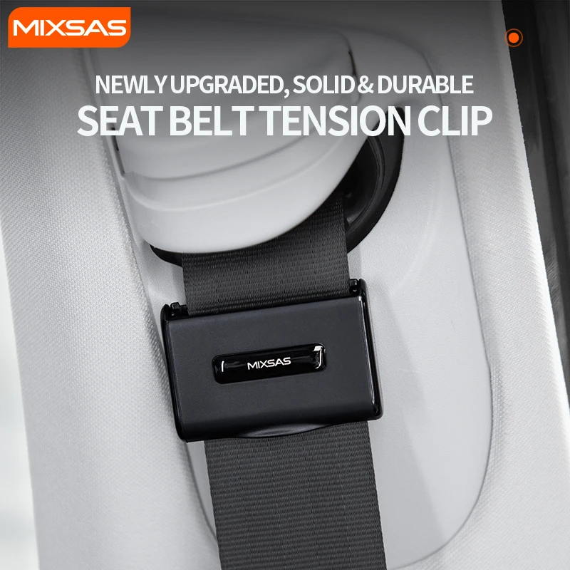 

MIXSAS Car Seat Belt Clip Stopper Seatbelt Adjustable Tensioning Limit Clamp Anti-Slip Safety Fixing Clip Holder Car Accessories