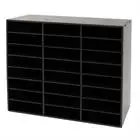 Black Modern Rectangular PVC Board, Felt Literature Organizer, Desktop File Holder, Office Mailbox