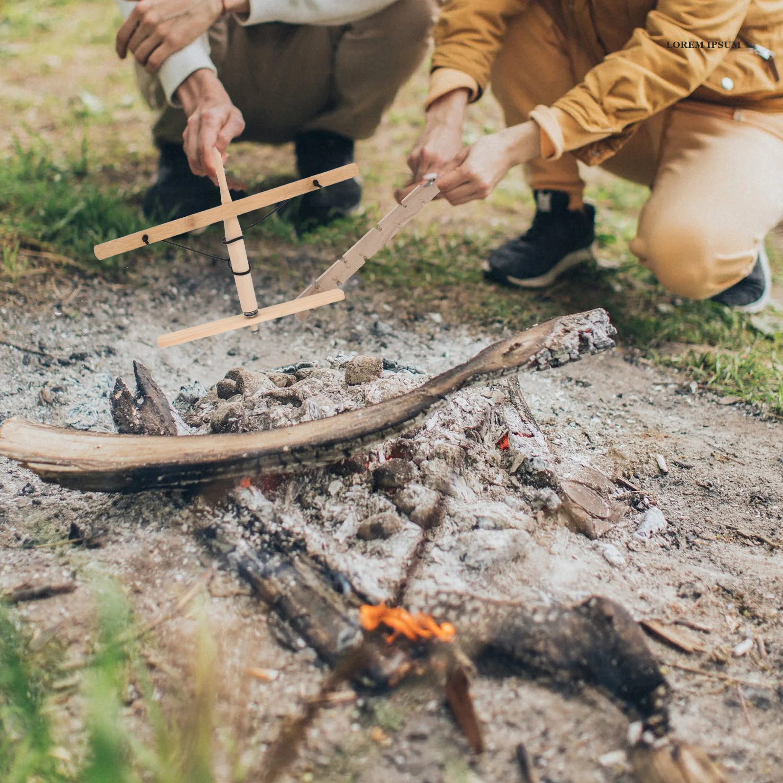 1 set Fire Starters Camping Equipment Beige Drill Kits Child Friction Rod Outdoor Gear Campfire Tools Starting Kit