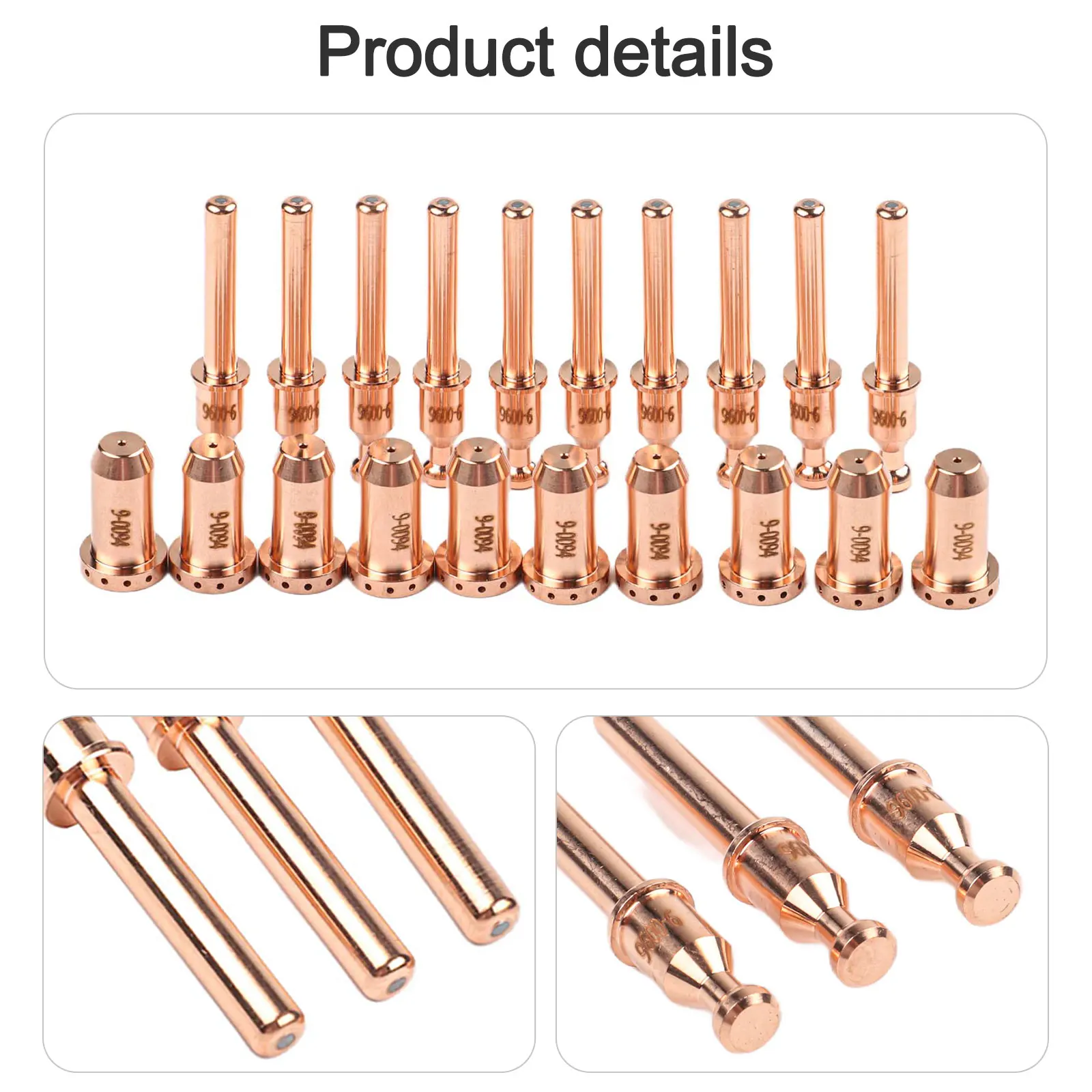 20pcs Plasma Cutter Torch Consumables Kit with 9-0096 Electrode and 9-0094 Nozzle Tip for SL40 Compatible with 12 Plus