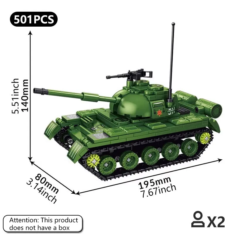 Bloques de construcción de tanques clásicos T34, juguetes de coches blindados clásicos de la Segunda Guerra Mundial, modelo de adornos DIY hechos a mano educativos para niños