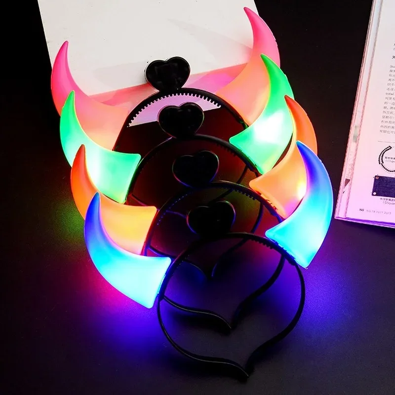 

12pcs Light Up Headbands Bulk for Girls Boys Adult Theme Birthday Party Gifts Headband Led Luminous Halloween