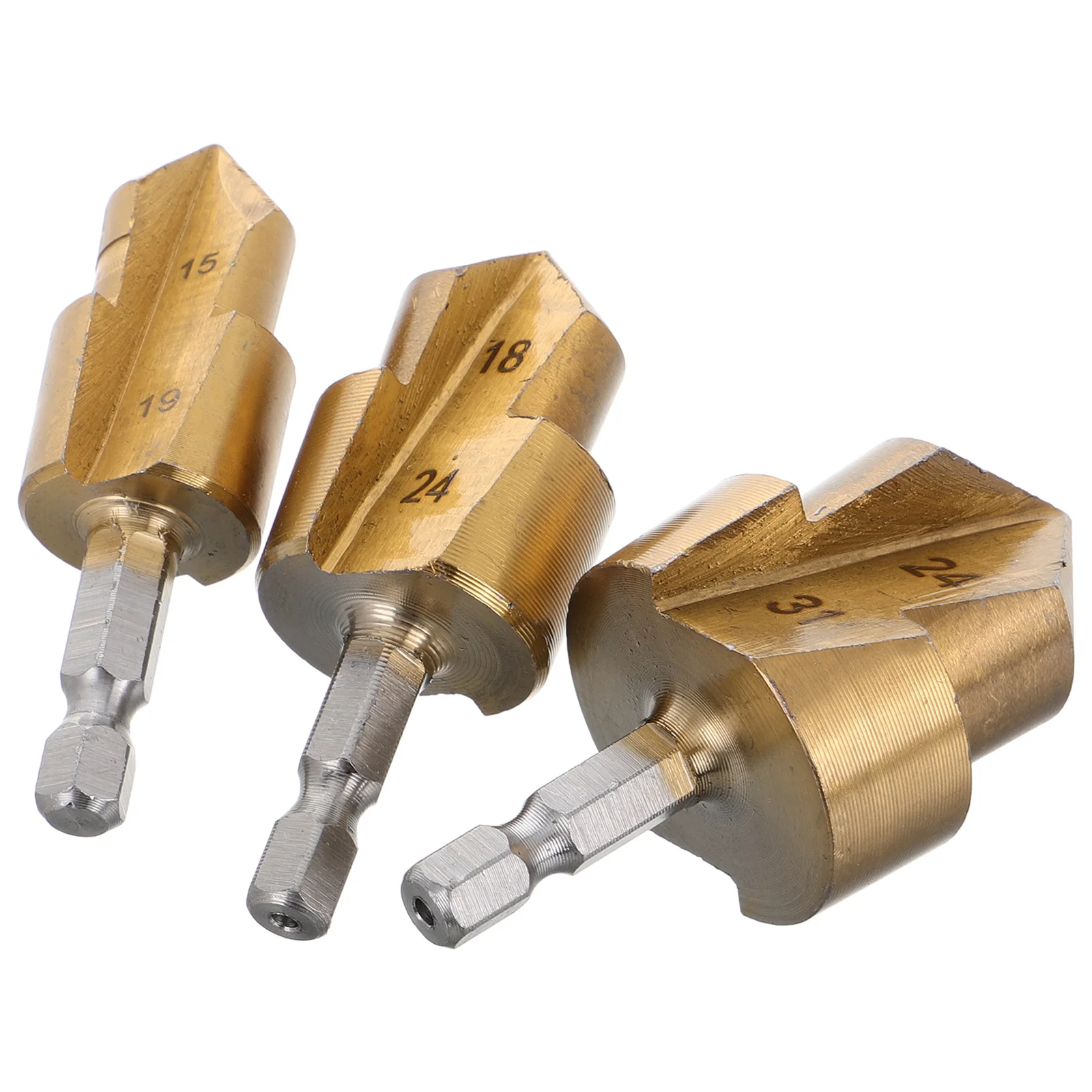 

3Pcs Pipe Reaming Drill Bit Set Hexagonal Ppr Lifting Drill Heavy Duty Pipe Expander Tool for Pipeline Repair and Fitting