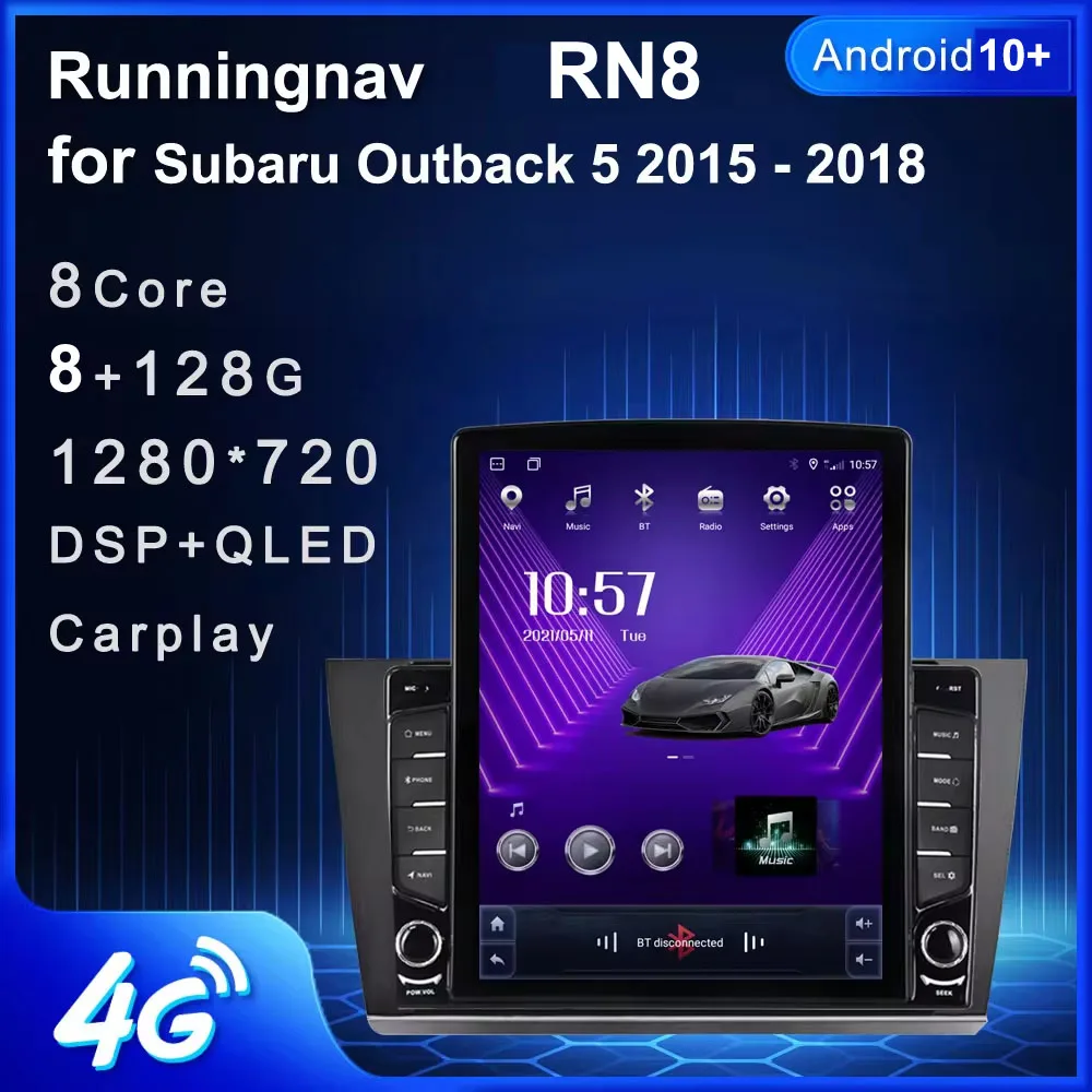 Runningnav For Subaru Outback BE BH BR 5 2015 - 2018 Tesla Type Android Car Radio Multimedia Video Player Navigation GPS