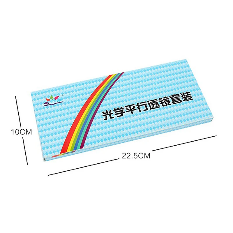 6 Pcs Acrylic Optical Concave Convex Prism Lens Set for Primary Secondary School Students Physical Optical Kit Lab Equipment