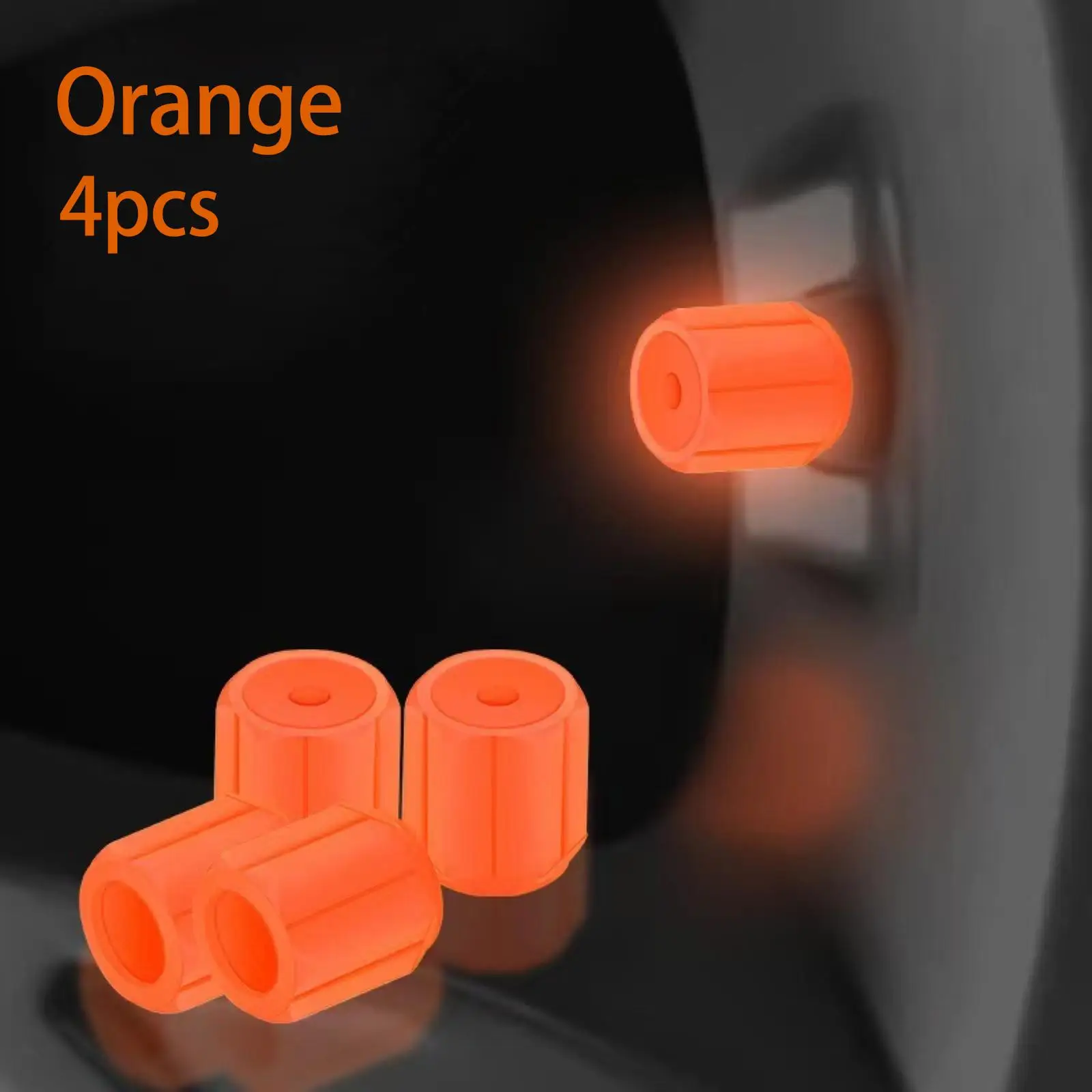 4 Stück fluoreszierende Reifenventilkappen, leuchtende Ventilkappen, im Dunkeln leuchtend, für Auto, Motorrad, Fahrrad, Radnabenabdeckung, Dekoration – Detail 29