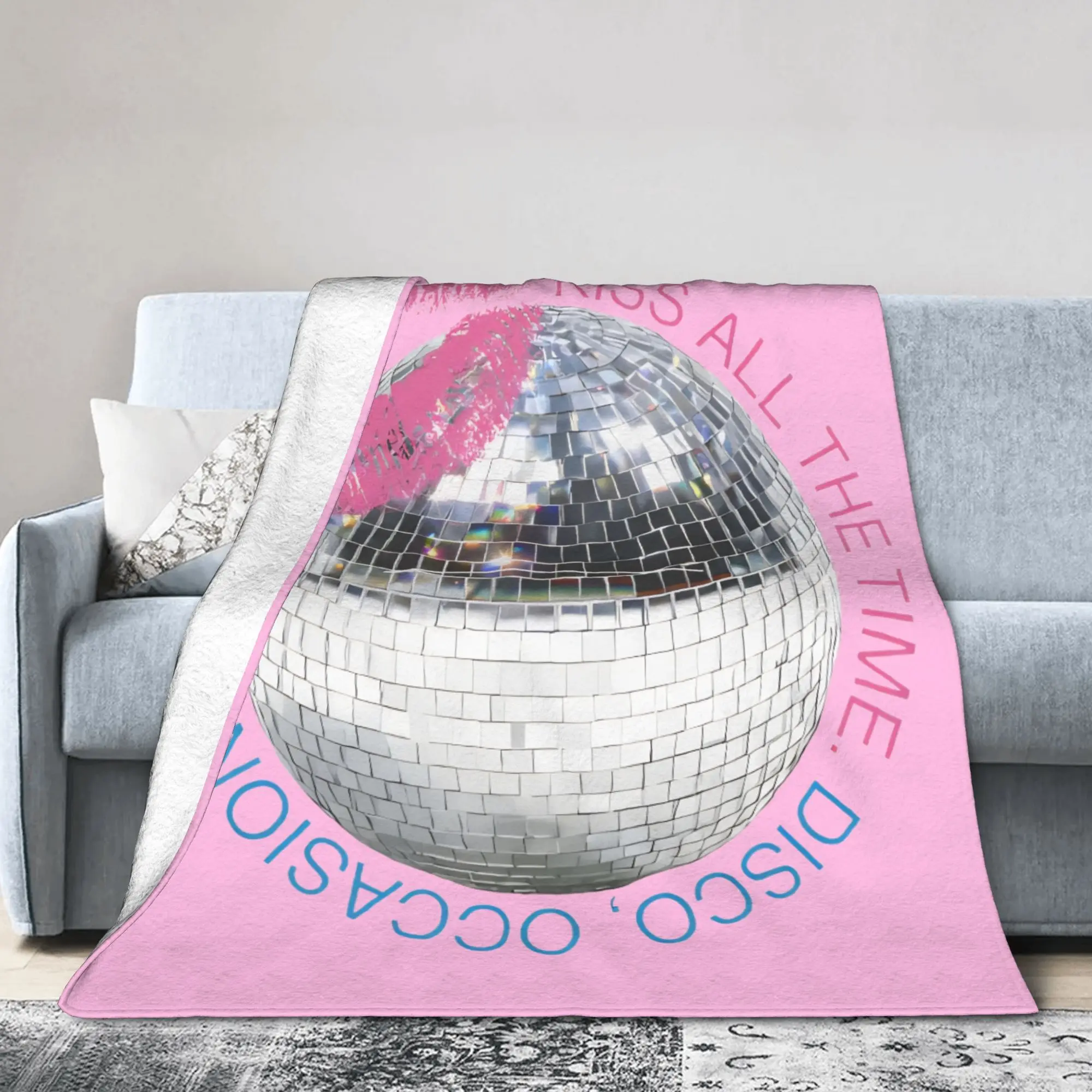 Kiss All The Time Disco Knitted Blankets Harrys Singer Styles Plush Throw Blanket Bedding Couch Printed Lightweight Bedspread