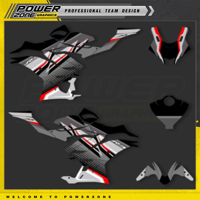 

PowerZone Custom Team Graphics Background Decals Stickers Kit For YAMAHA R3 2019 2021 2022 2023 R3