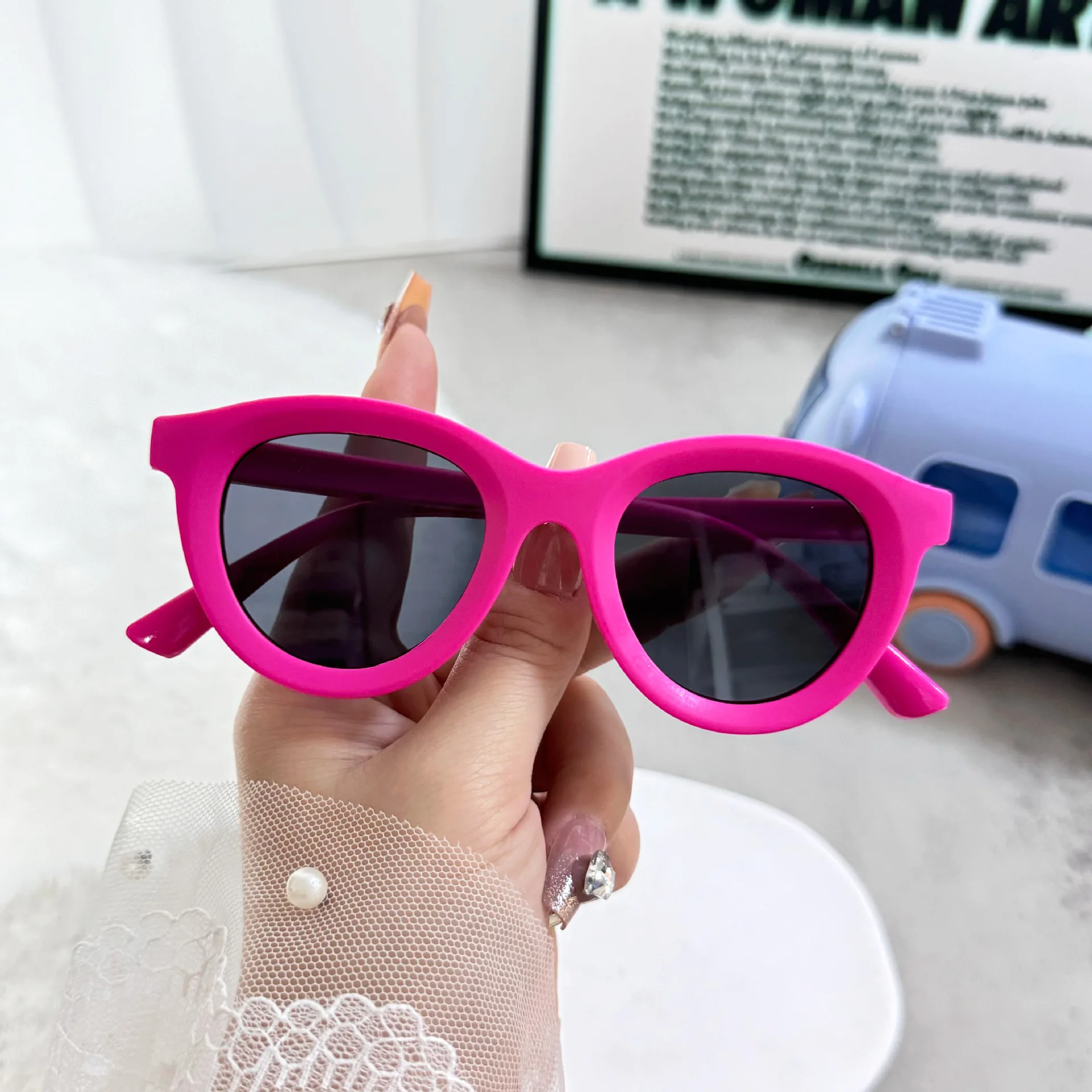 Kids Eye Sunglasses Ergonomic Boys Girls Eyewear Uv400  Sunglasses Colorful Eye Sun Glasses For Beach Trips Gift Sun
