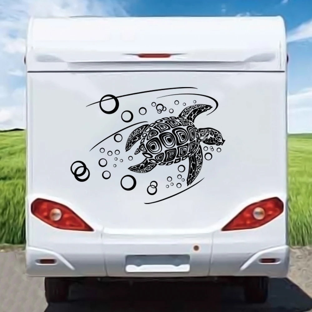 Large Turtle Bubble Ocean Animal Car Sticker Decal Seaturtle for Auto Vehicle Hood Camper Rv Caravan Vinyl Decor