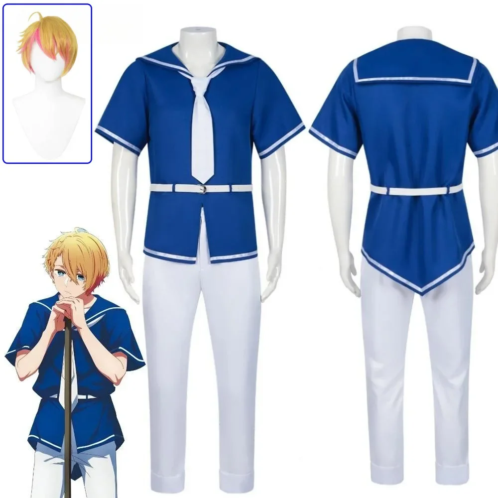 Anime Aqua Cosplay Oshi No Ko kostium peruka Hoshino Akuamarin Cosplay mundurek szkolny garnitur chłopcy mężczyźni Halloween prezent stroje