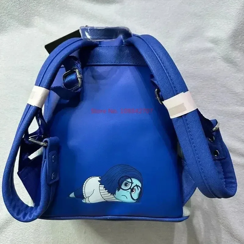 New Hot Loungefly Disney Pixar Inside Out Cartoon Sadness Cosplay Mini-rucksack Women Casual Bag Children Schoolbag Student Gift