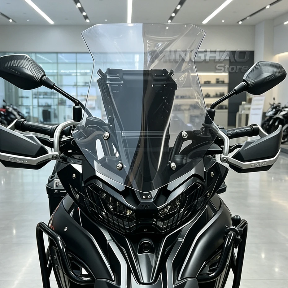 For Benelli TRK702 TRK702X High Quality New Motorcycle Windshield Windscreens Wind Deflectors Front Glass Gray Transparent