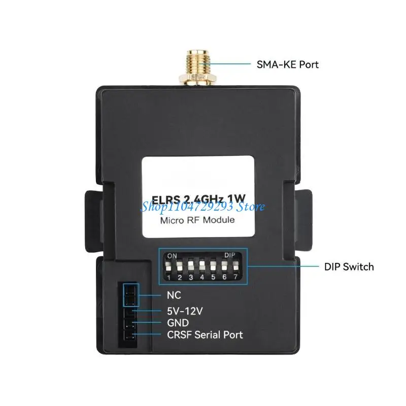 Módulo 2.4G Y2GD ExpressLRS ELRS con ventilador refrigeración pantalla OLED 500mW 1000MW