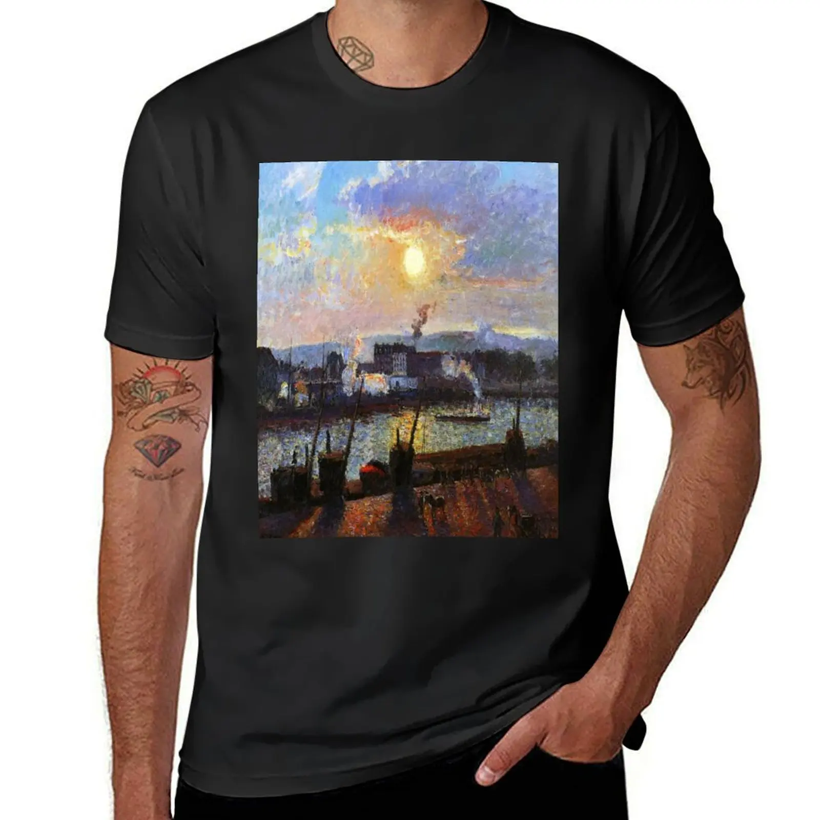 Sunset, Rouen-Camille Pissarro T-Shirt shirts graphic tees animal prinfor boys sublime customs mens t shirts pack