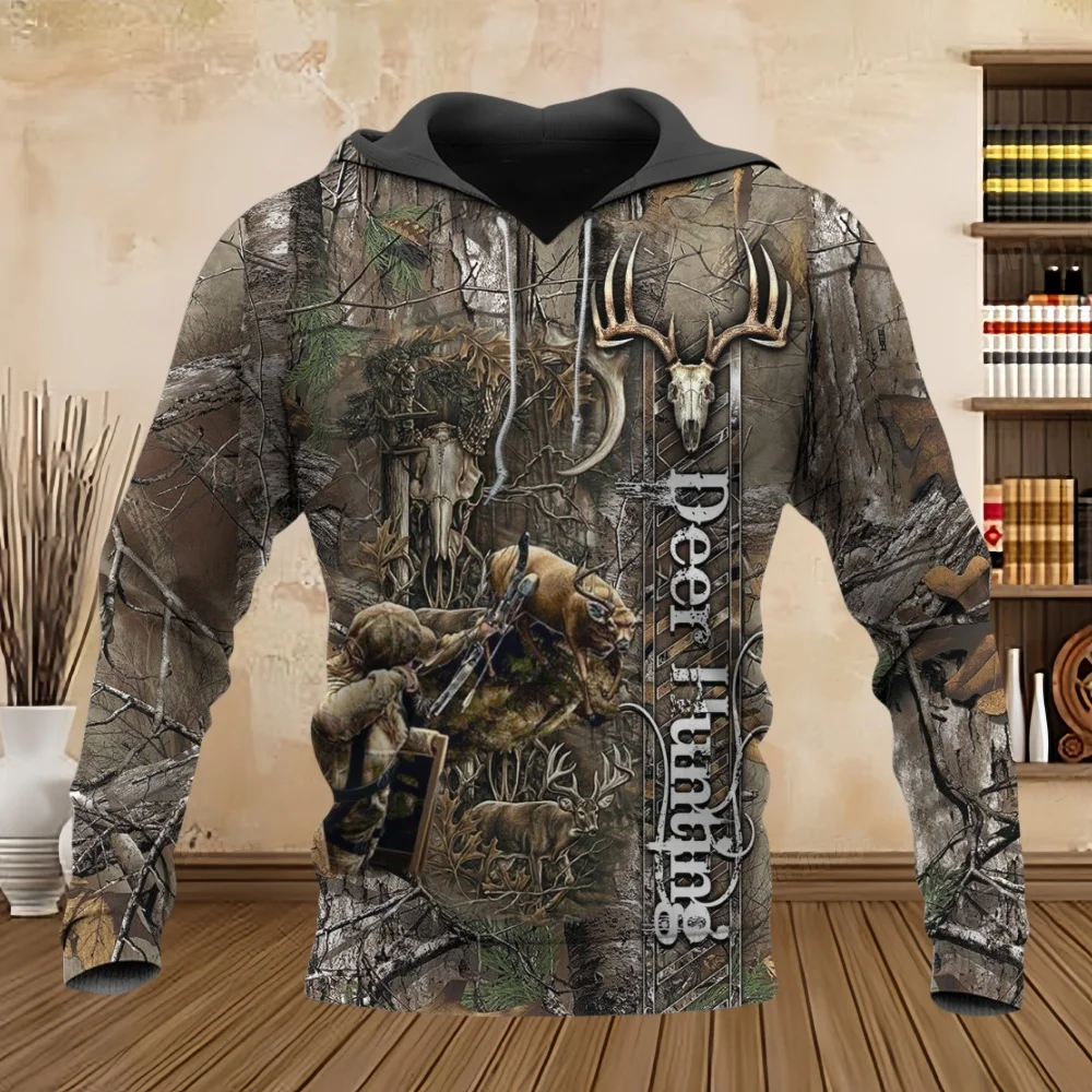 New in Sweatshirts Spring Autumn Maple Leaf Camouflage 3D Prin Pullovers Hoodie Outdoor Fishing Camping Hunting Hooded Clothes