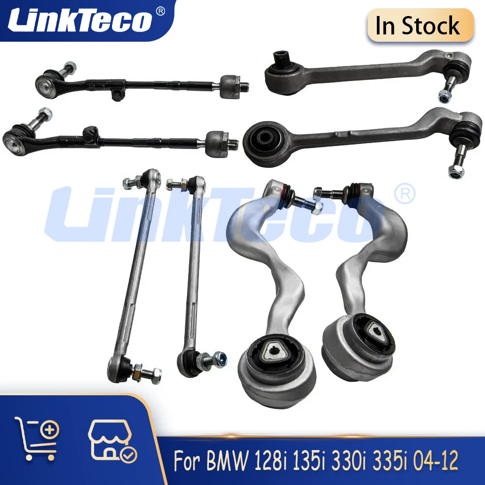 Front Control Arm Sway Bar Tie Rod End Kit 8‑Pieces Set For BMW 3 Series E90 E91 E92 E93 135i 325i 328i 335i 335d 335is 04-12