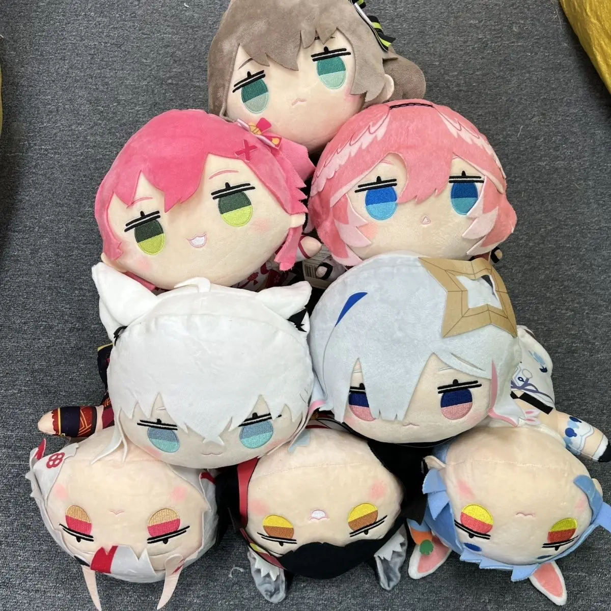 

Милая Hololive Vtuber Hoshimati Suisei Murasaki Shion Kizuna AI Fubuki, плюшевая кукла для лежания, мягкая игрушка, декор комнаты, подушка, подарки для детей