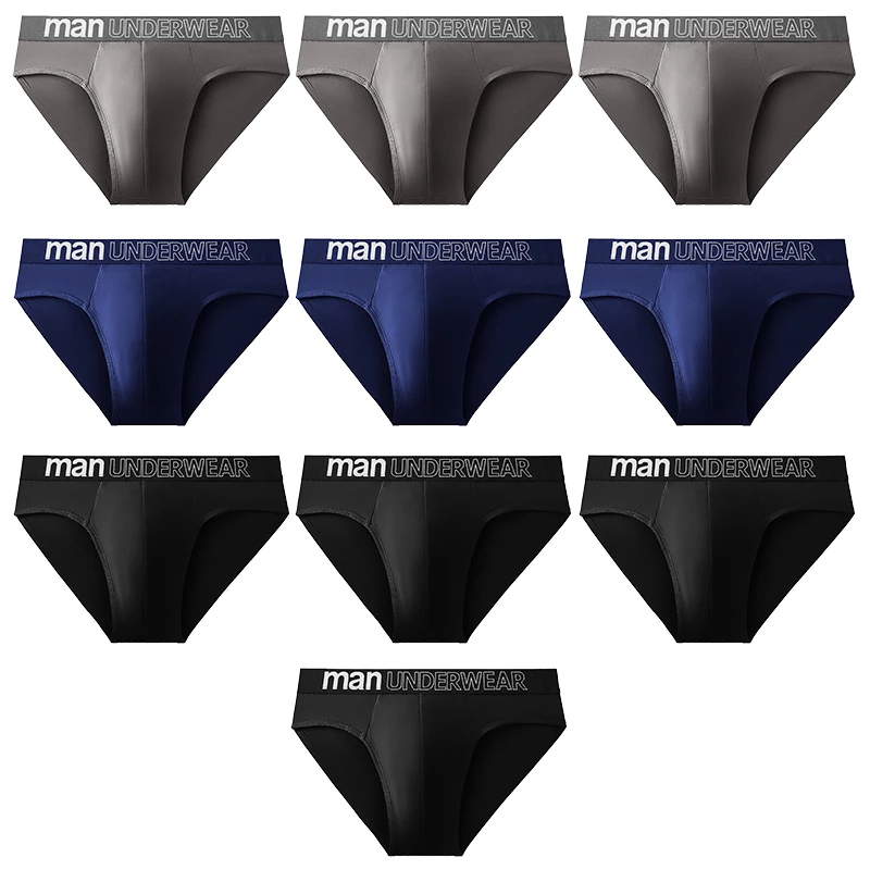 10 Pcs/Lot Men's Letter Briefs Underwear Comfortable Panties Shorts Sexy Gifts for Man Underpants