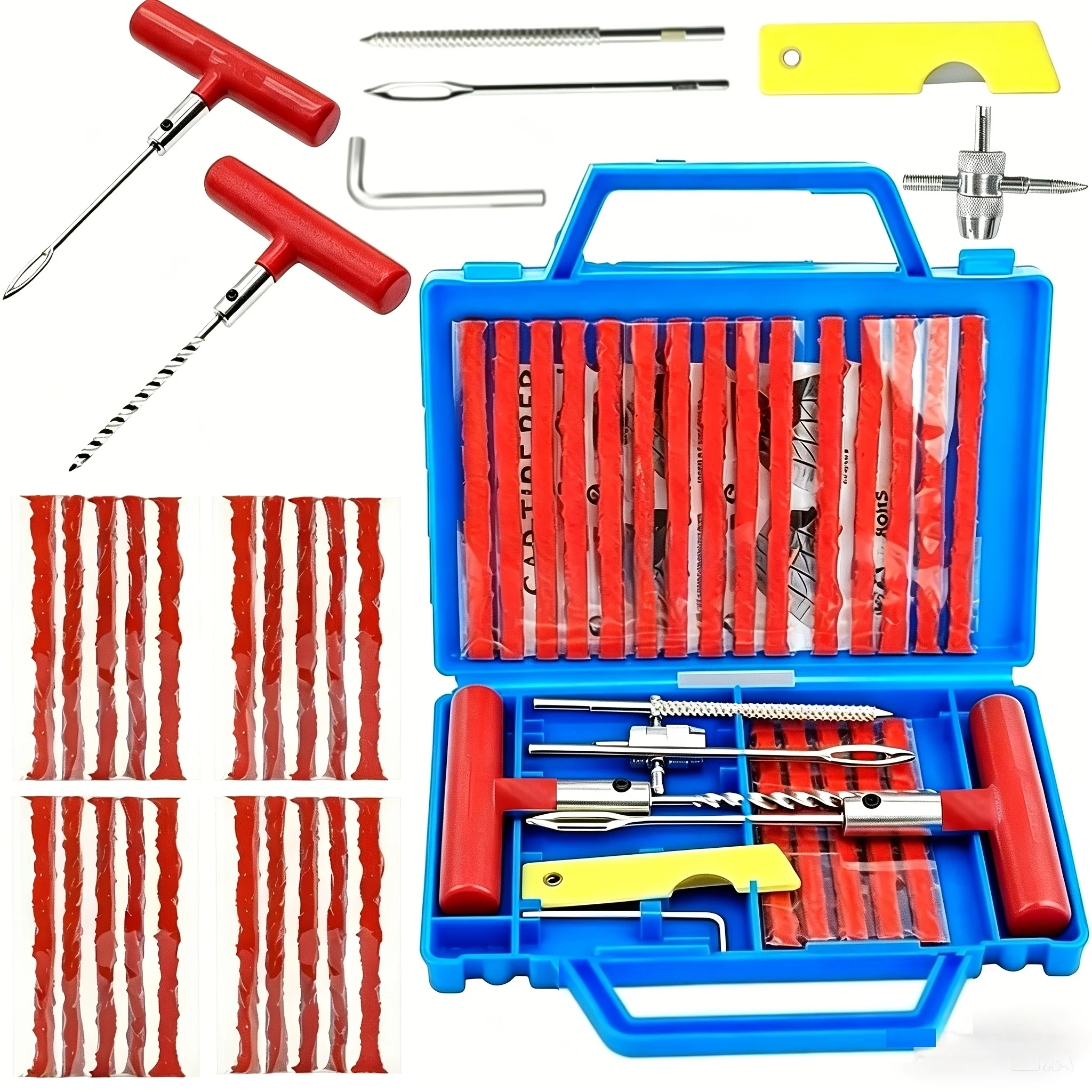 Auto-Reifenreparatur-Set Pannenreparatur-Werkzeuge Auto- und Fahrrad-Notfall-Schwerlast-Reifenreparatur-Nietenset