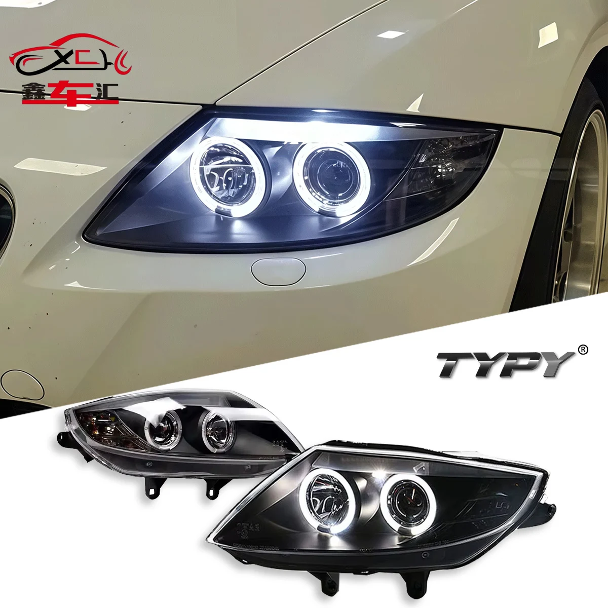 

Светодиодные фары TYPY для BMW Z4 E85 (2003-2008), модифицированные под новые динамические ДХО и светодиодные указатели поворота, автоаксессуары