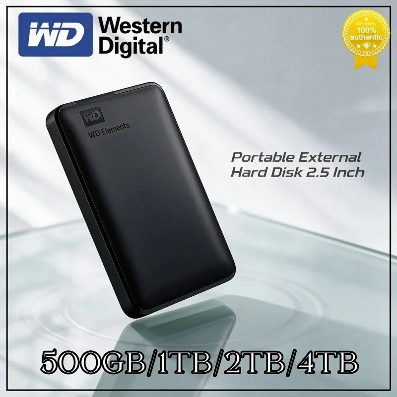 WD 4TB External Portable Hard Disk USB 3.0 Ultra Fast Transmission 2.5" Mechanical Hard Drive Mass Space Storage For Desktop