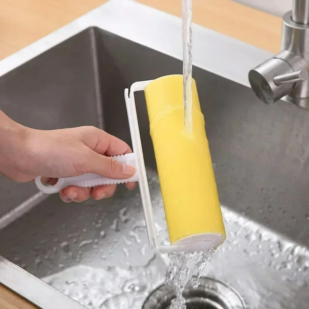 2026 Large High Quality Washable Reusable Household Cleaning Remover Portable Hair Rolle Clothes Hair Pet Hair Sticky Roller view 5