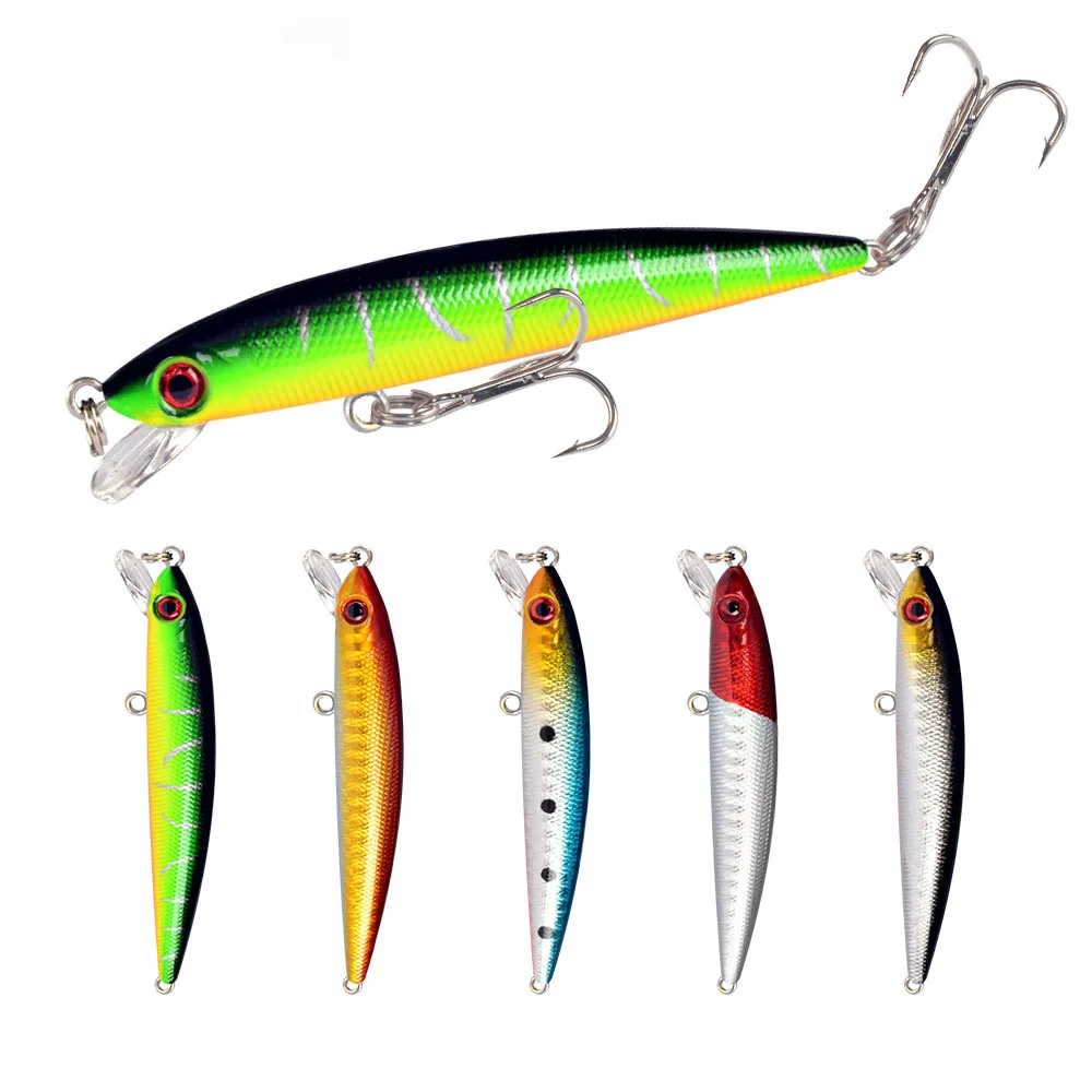 5Pcs Minnow Angeln Locken Bass Trolling Künstliche Harten Köder Wobbler Lockt Crankbait Hecht Karpfen Angeln Tackle