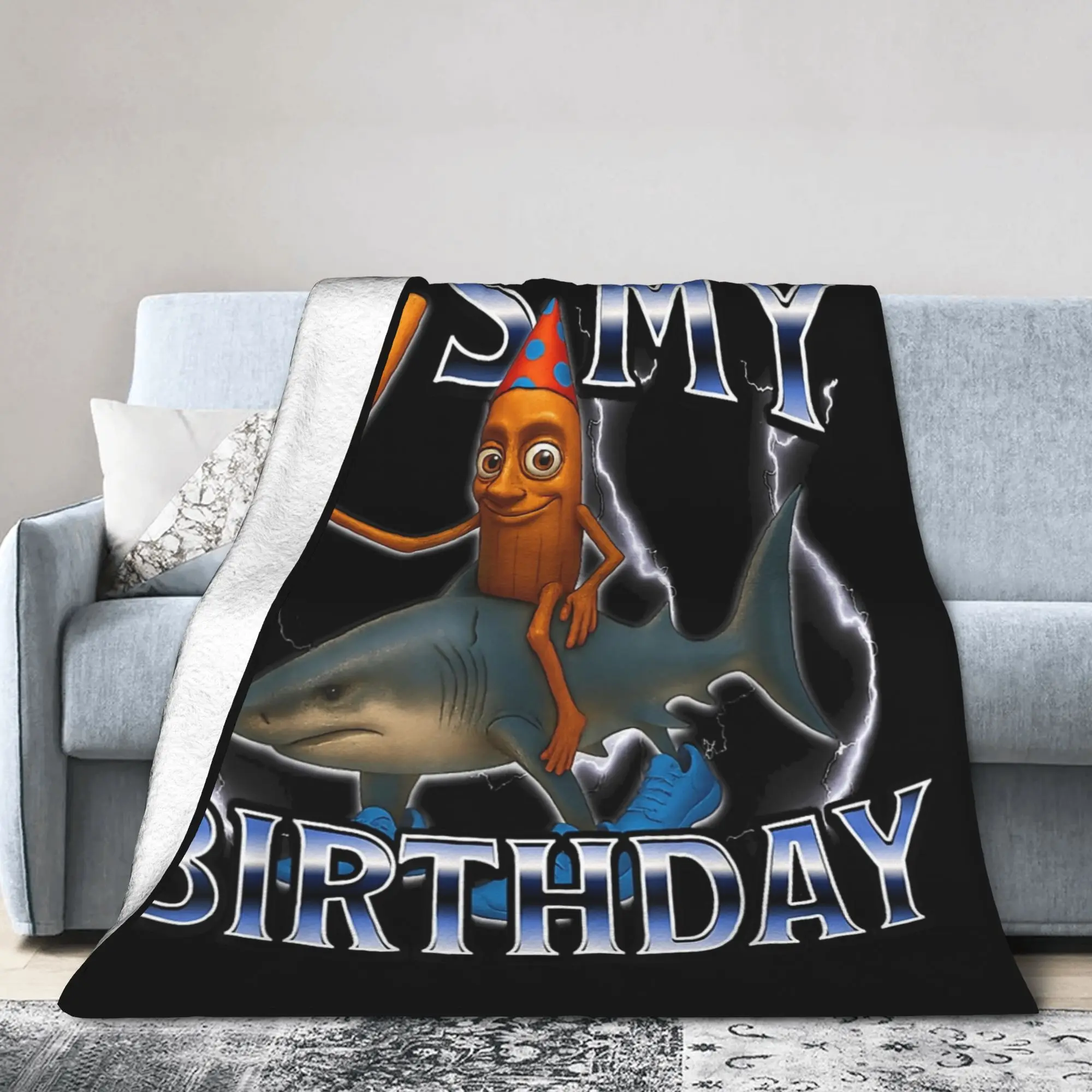 

Итальянские детские одеяла Brainrot на день рождения, флисовое зимнее портативное супермягкое одеяло для кровати, офисное покрывало