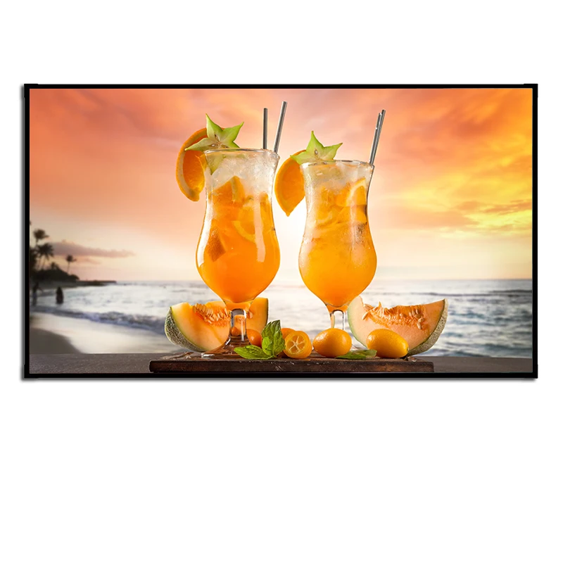 Big Size 150'' ALR Black Diamond Projector Screen Ambient Light Rejecting Fixed Frame Projectoin Screen 8K 3D Projection