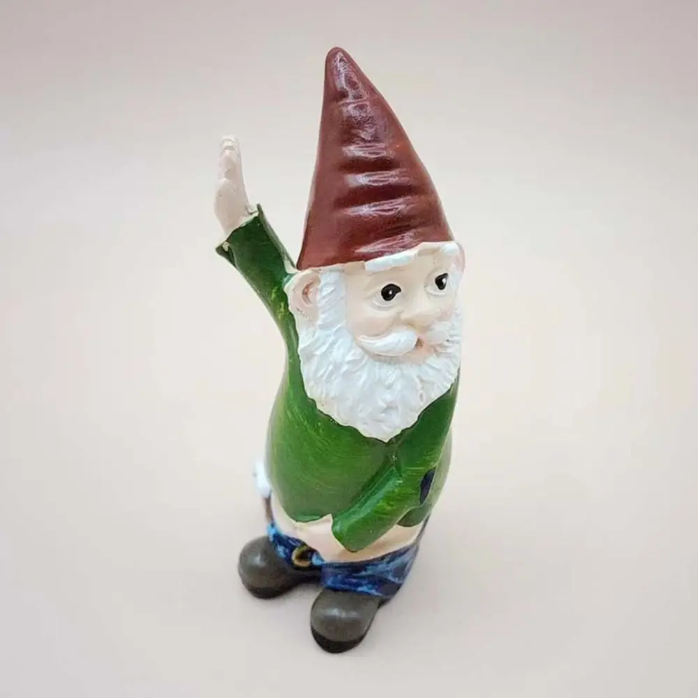 Cute Creative Urinating Gnome Statue Resin Crafts White Bearded Old Man Dwarf Sculpture Christmas Garden Courtyard Decoration