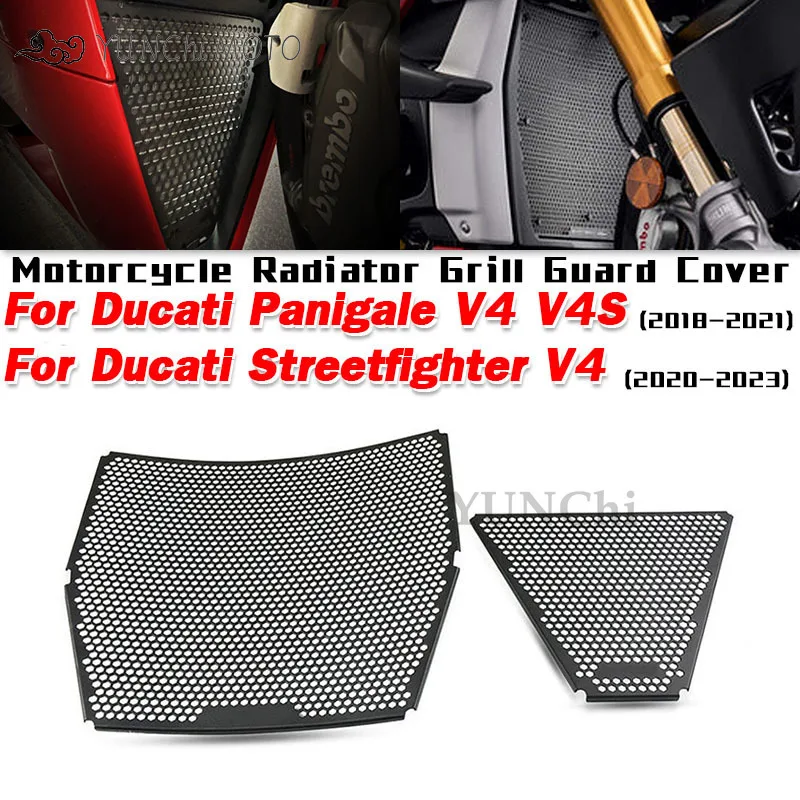 

For Ducati Panigale V4 S / treetfighter 2018-2023 Motorcycle Radiator Grill Guard Cover Engine Cooler Protection